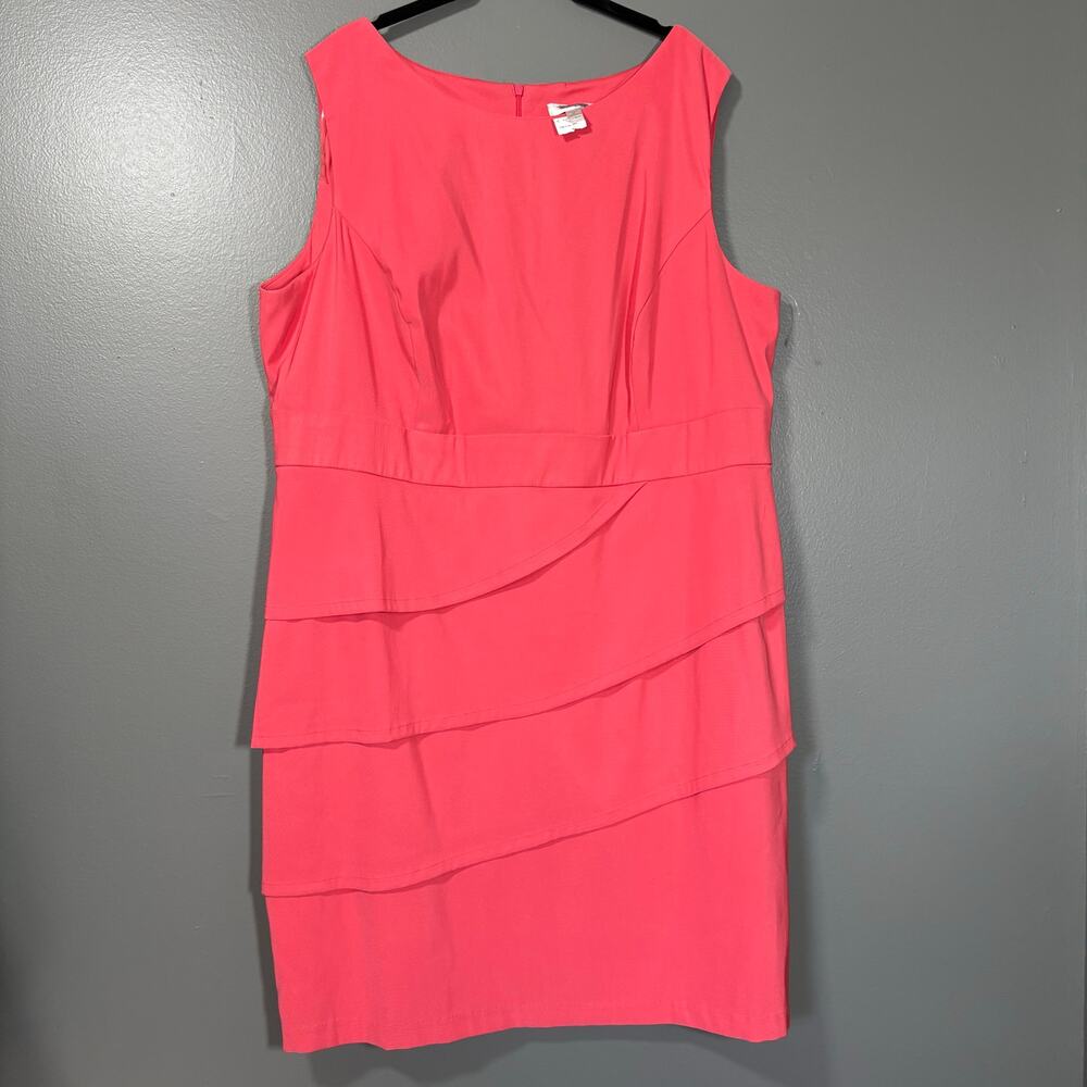 Dressbarn NWT Coral Sleeveless Tiered Ruffle Dress - Size 22 - Women's Plus Size